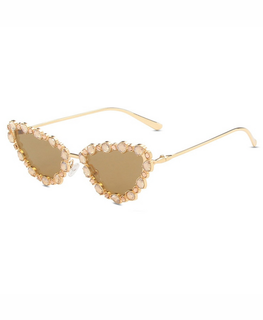Folie des Strass - Lunettes de Soleil en Forme de Chat