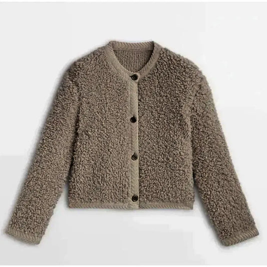 Teddycardigan pour les femmes avec Button Post - Cardigan confortable pour un usage quotidien