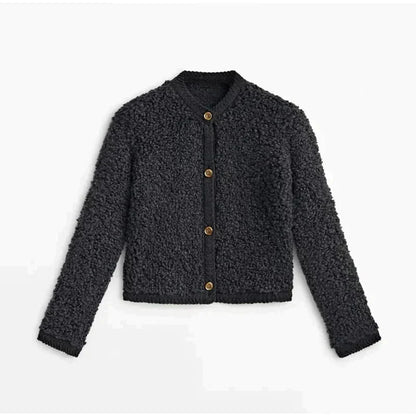 Teddycardigan pour les femmes avec Button Post - Cardigan confortable pour un usage quotidien