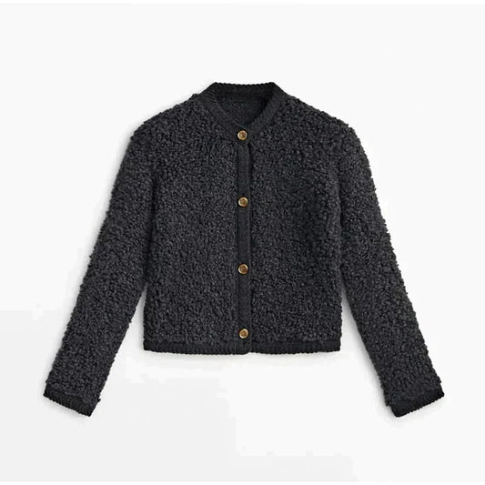 Teddycardigan pour les femmes avec Button Post - Cardigan confortable pour un usage quotidien