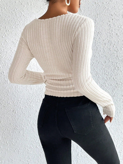 Tee Shirt Femme Manches Longues Blanc