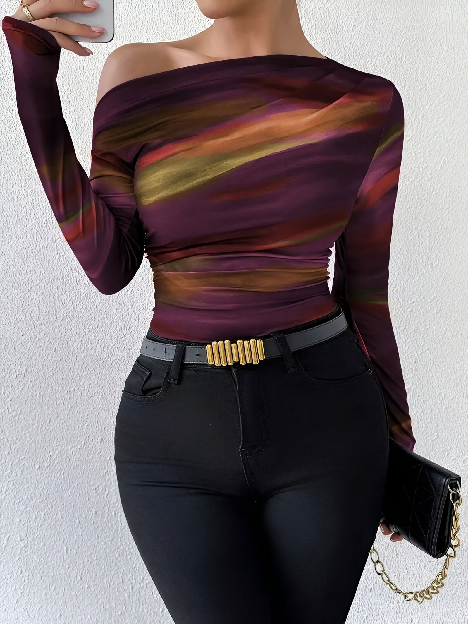 Tee Shirt Manche Longue Femme Élégant