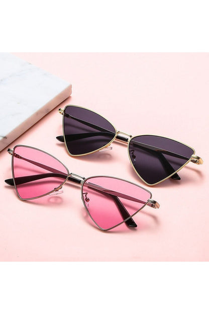 Lunettes de soleil œil de chat triangulaires