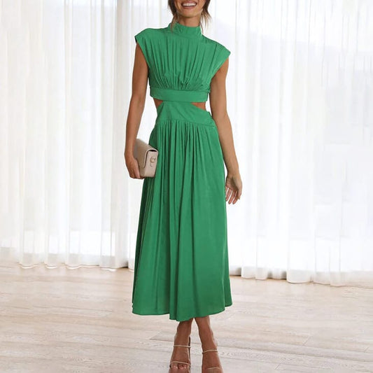 Robe Plissée Élégante en Polyester - Femme - Lyorine