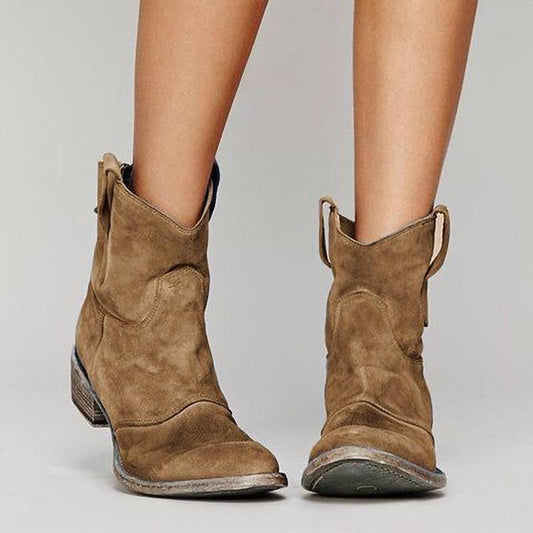 Variant image for Bottes Cowboy Vintage Femme Élégantes en Cuir Noir Taille 36 à 43-3