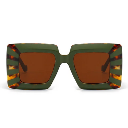 Lunettes de soleil carrées vintage surdimensionnées