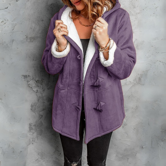 Veste d'hiver pour les femmes avec une capuche et un teddyfor - une veste chaude et élégante pour les jours froids