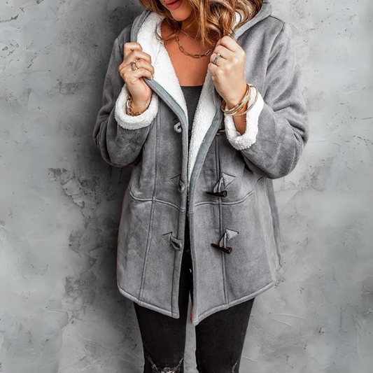 Veste d'hiver pour les femmes avec une capuche et un teddyfor - une veste chaude et élégante pour les jours froids