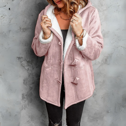 Veste d'hiver pour les femmes avec une capuche et un teddyfor - une veste chaude et élégante pour les jours froids