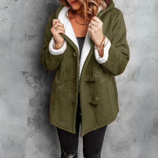 Veste d'hiver pour les femmes avec une capuche et un teddyfor - une veste chaude et élégante pour les jours froids