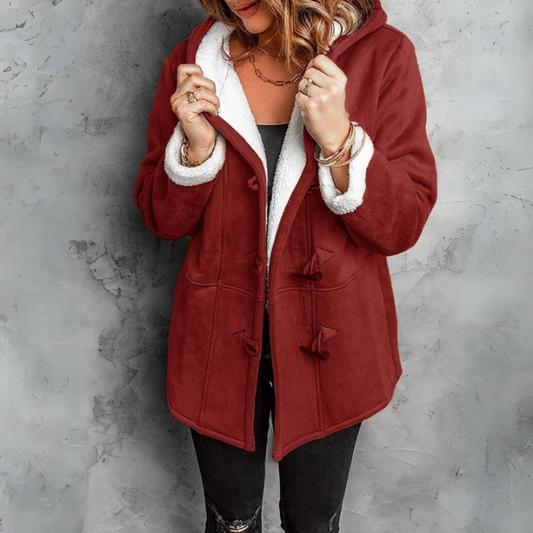 Veste d'hiver pour les femmes avec une capuche et un teddyfor - une veste chaude et élégante pour les jours froids