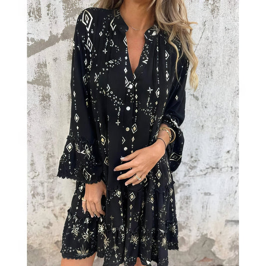Mara - mini robe à manches longues à la mode